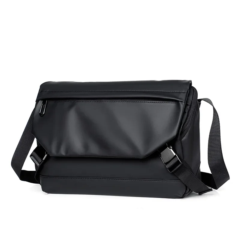 

New Men's Shoulder Bag Fashion Horizontal Diagonal Bag Film Material Waterproof Messenger Bag Smooth and Delicate Crossbody Bag