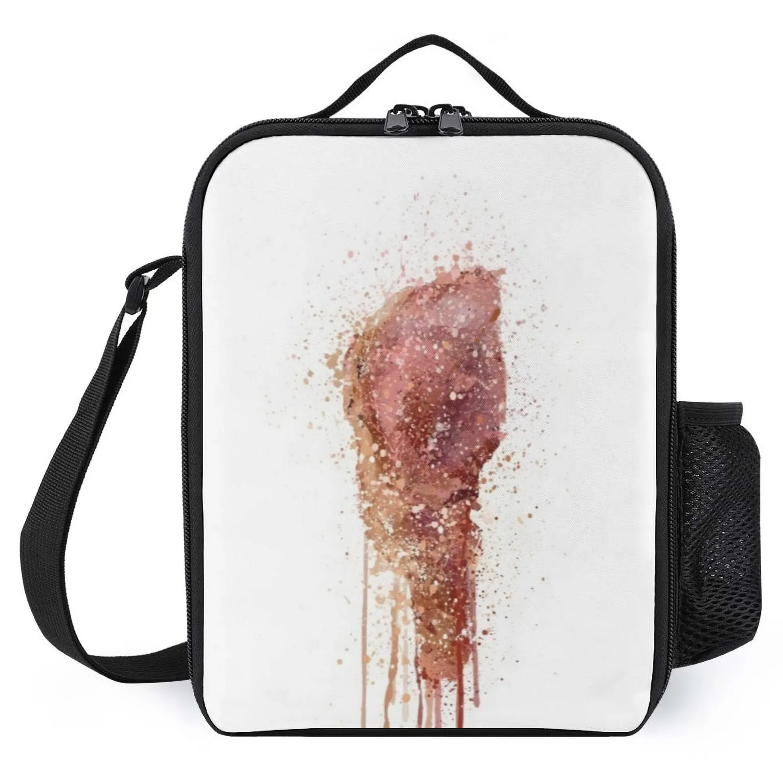 

Bacon Rasher Lunch Bags Printed Lunch Bag With Shoulder Strap Lunch Box Girl Insulation Lunch Box Bag