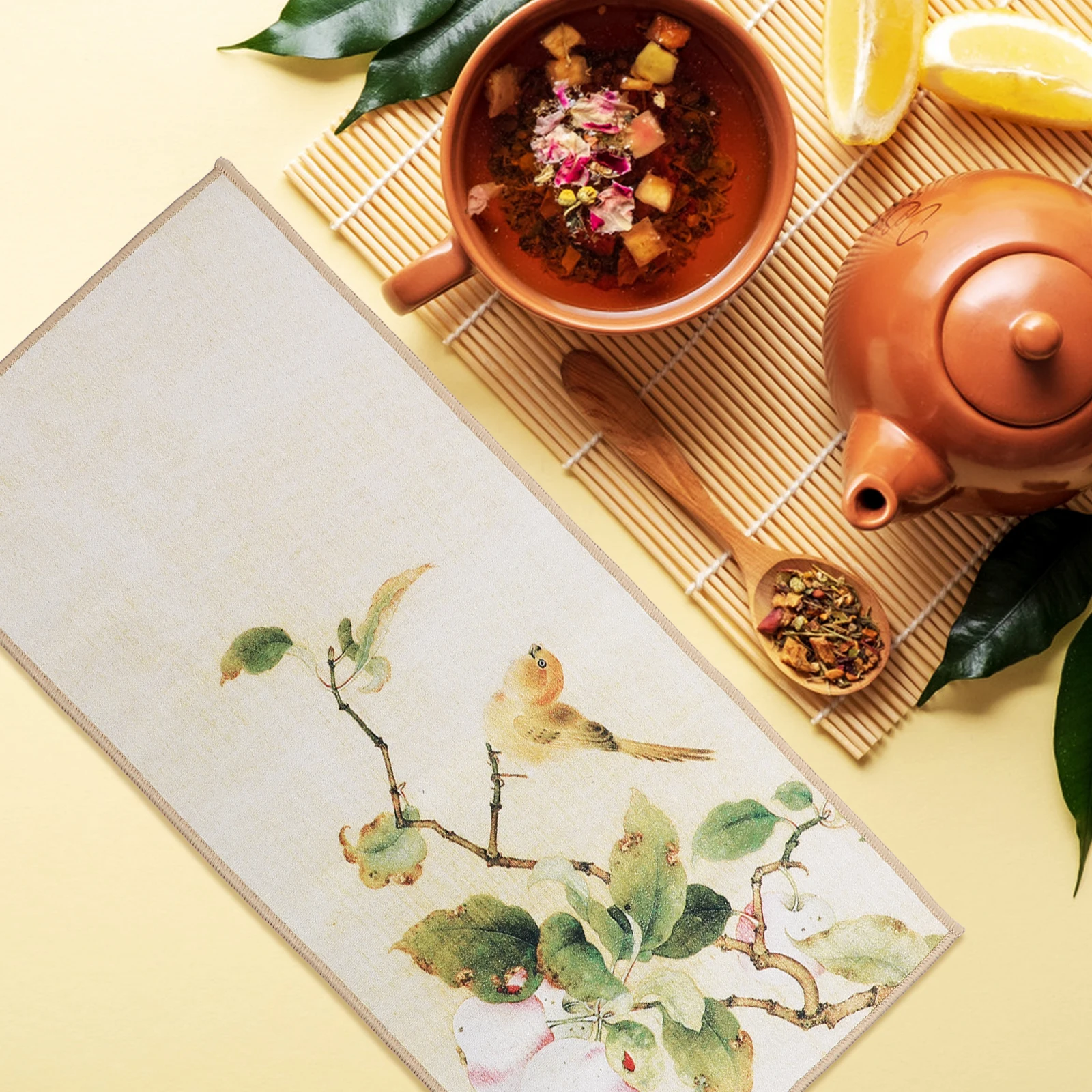 

Tea Towel Absorbent Napkin Chinese Style Cleaning Cloth Coffee Bar Rag Kitchen Dishes Washer Small Dishcloths Cookware Glassware
