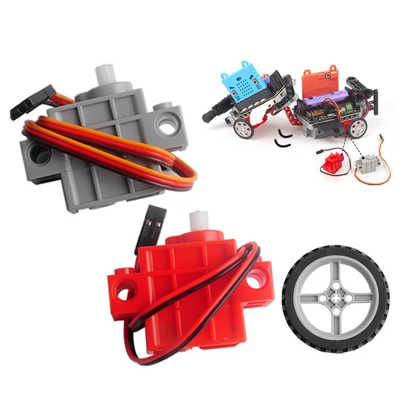 4pcs Geek Servos Motor Gear Rotation 270 Degree 3-5V Servo compatible with Micro:bit Robot Smart Car Electronic bricks parts