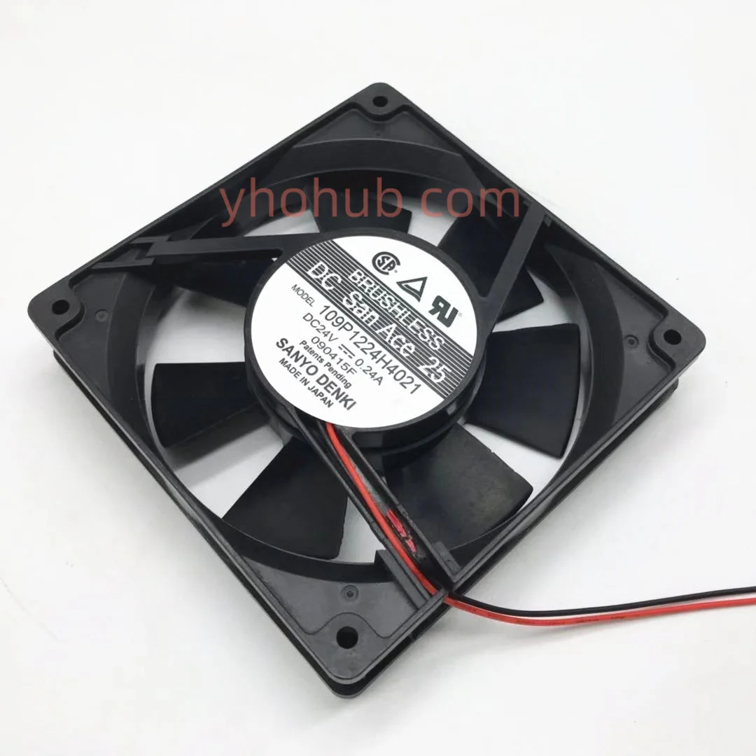 

SANYO DENKI 109P1224H4021 DC 24V 0.24A 120x120x25mm Server Cooling Fan