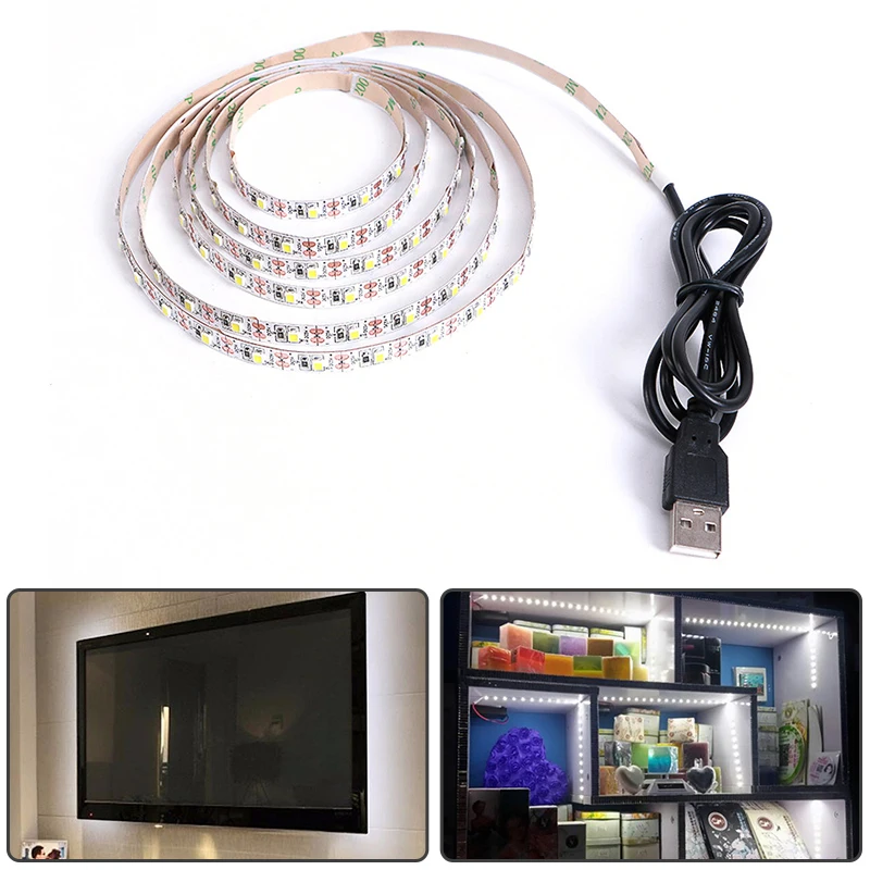 

5V USB Power LED Strip light RGB /White/Warm White 2835 3528 SMD HDTV TV Desktop PC Screen Backlight & Bias lighting