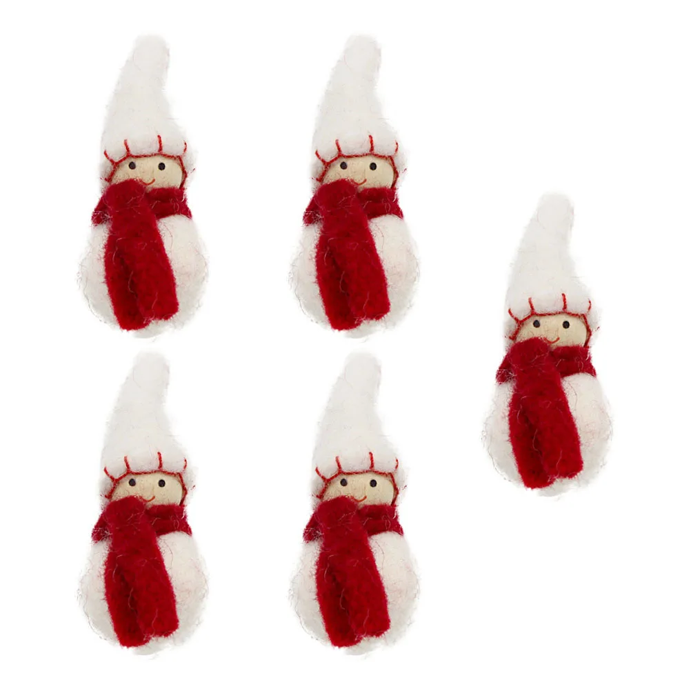 5 قطعة ورأى الصوف ثلج الحلي زينة عيد الميلاد زينة سطح المكتب الصغيرة عطلة الحرف هدايا عيد الميلاد ديكور المنزل