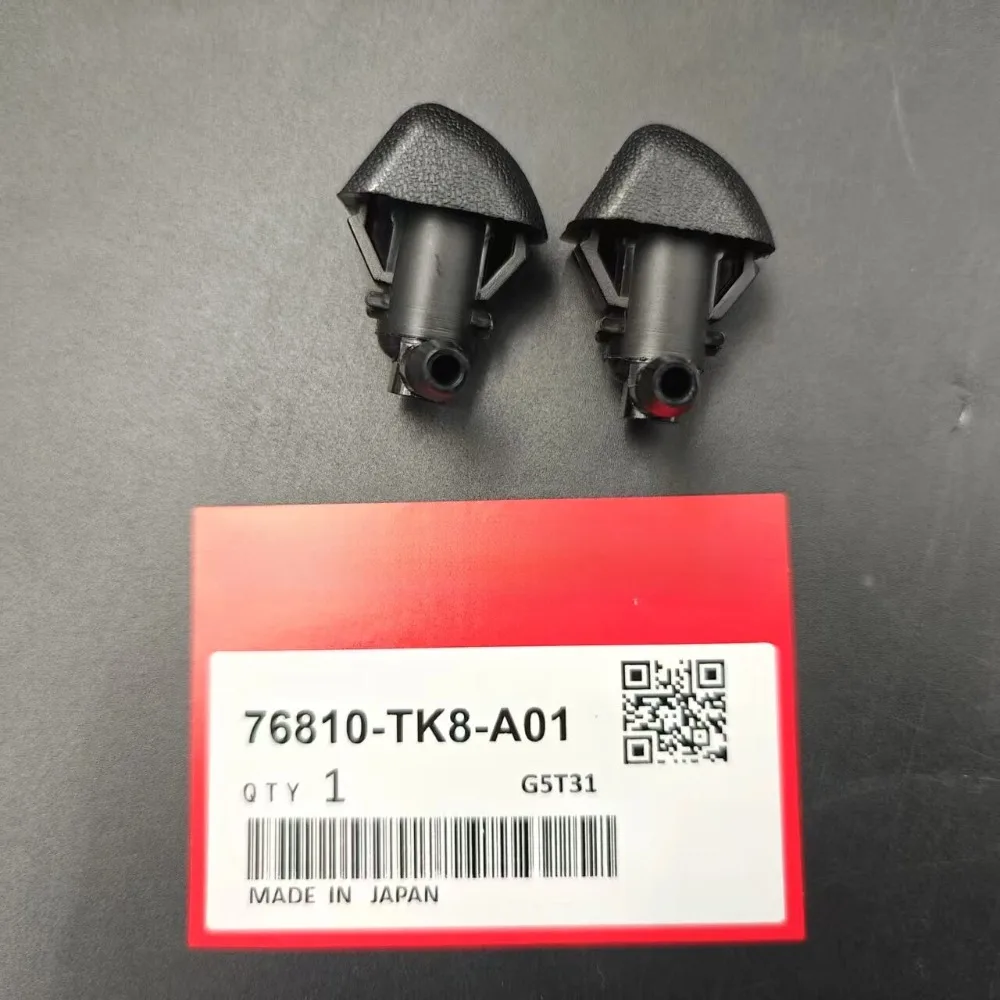 High quality New For 2Pcs 76810-TK8-A01 Black Plastic Car Front Windshield Washer Jet Nozzles Fitfor Honda Odyssey - Image 2