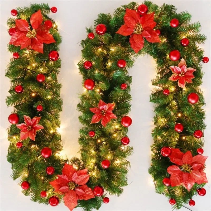 Christmas Decoration Rattan 2.7 Meters PVC Encrypted Christmas Rattan Garland Hotel Shopping Mall Decoration Christmas Decoratio