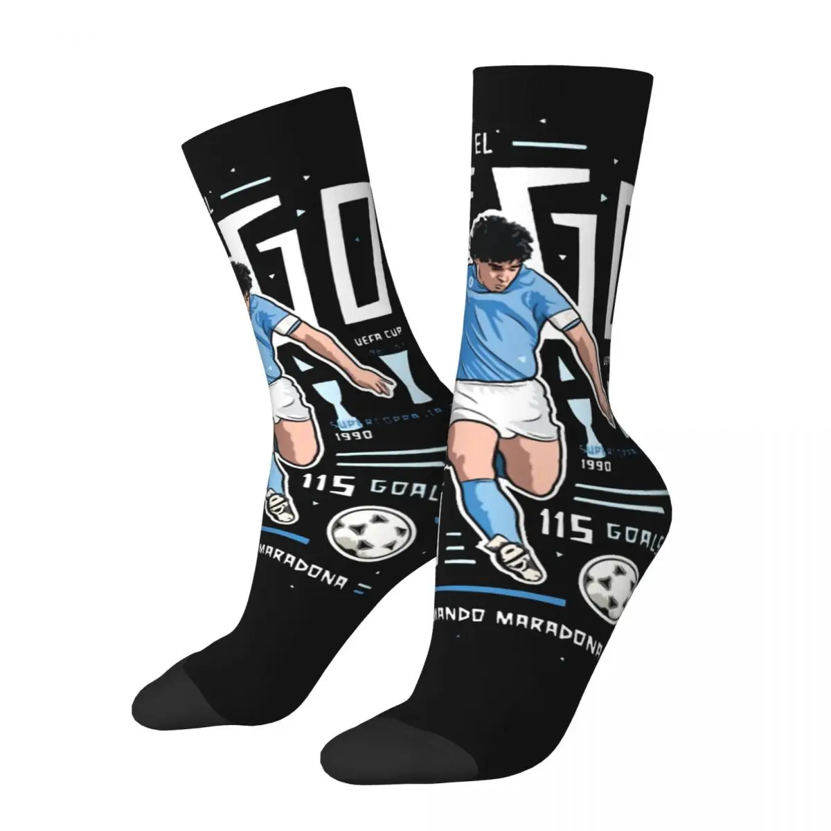 Happy Funny Men\'s compression Socks Diego Retro Harajuku Diego Armando Maradona Argentina Hip Hop Pattern Crew Crazy Sock