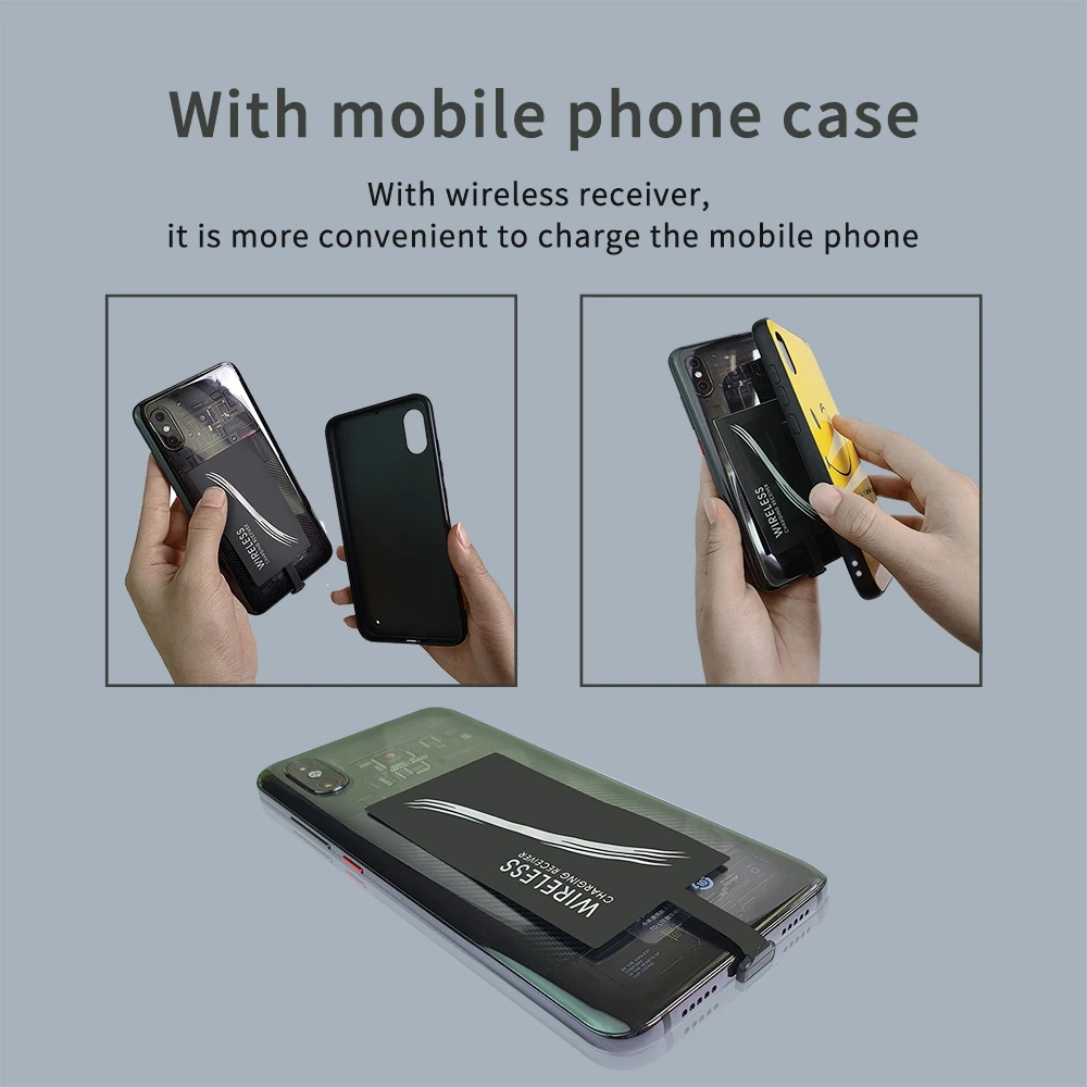 N89R Wireless Charger Type-C Universal Charging Receiver for Huawei P20 Pro P10 Plus Xiaomi Mi8 Mi6 for USB Type C