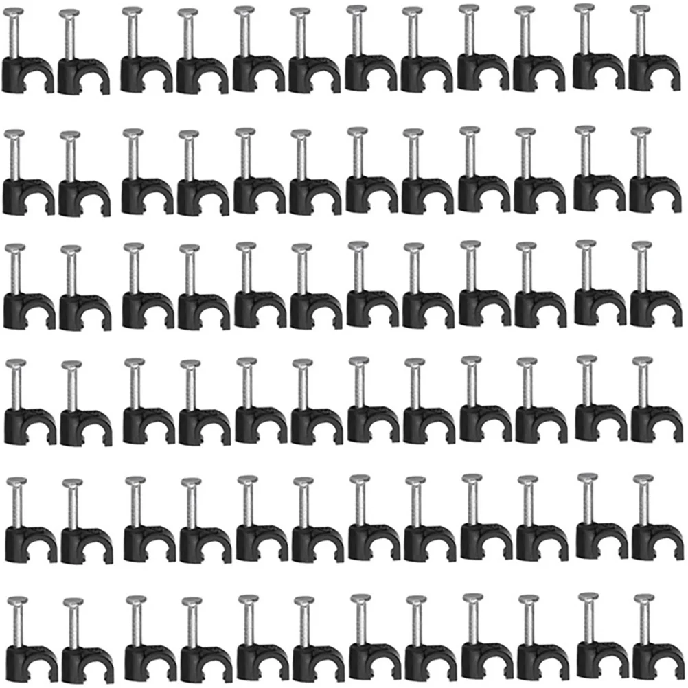 Wire Staple Clips for Electrical Cable Clamps Coaxial Staples Cord Wall Round