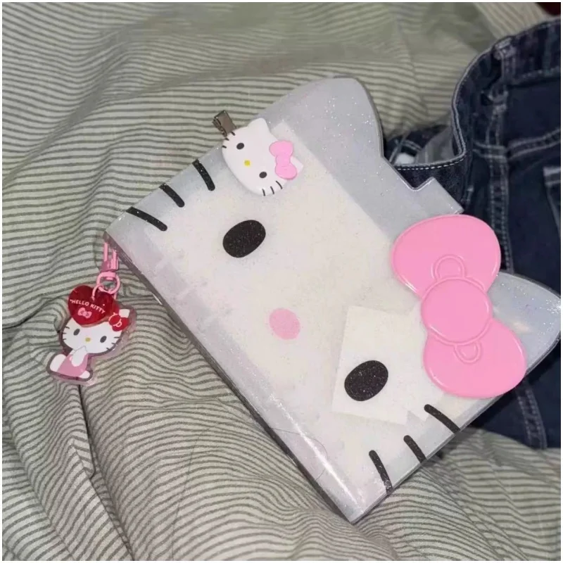 Hot Hello Kitty A6 Loose-Leaf Book Binder Pink Girly Heart Kawaii Lovely Super Anime Hand Ledger Cartoon Anime New Products view 3