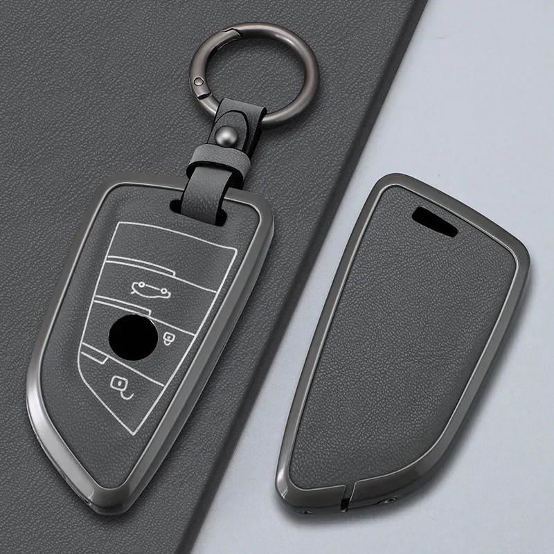 Leather Car Key Case Shell Fob Cover For BMW X1 X2 X3 X4 X5 F15 X6 F16 G20 G30 1 2 3 5 7 Series G05 X6 X7 G11 G01 G02 F48