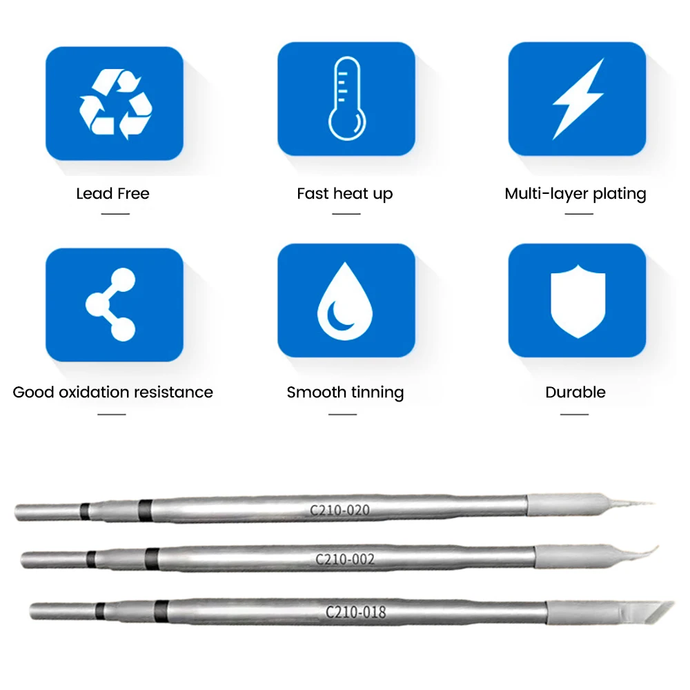 C210 Geïntegreerde Soldeerbout Tip Universele JBC Express T26 Lasstation C210 Verwarming Kern Rechte Punt Buigen Tool Hoofd