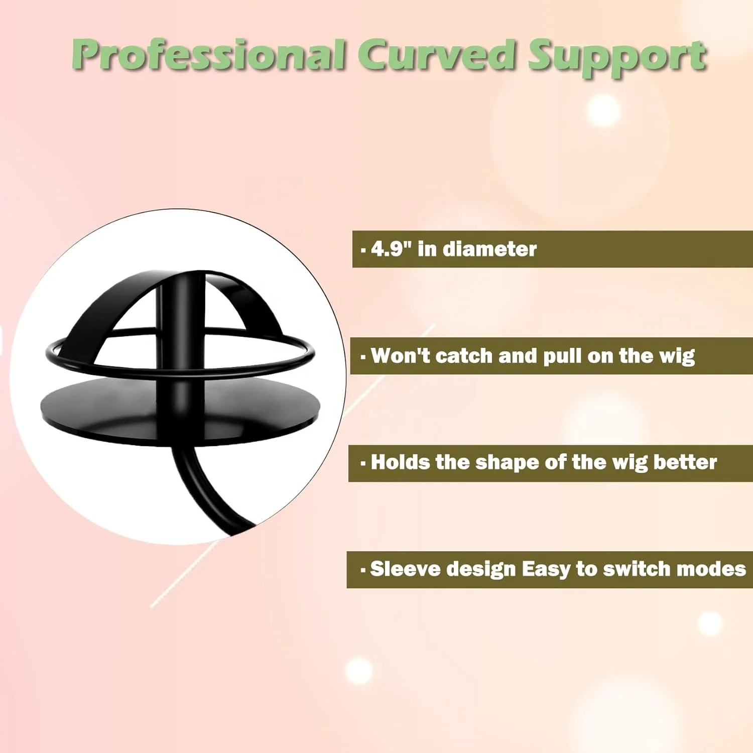 Custom Store Human Mannequin Model Braiding Hair Bundles Lace Front Wigs Modern for Powder Coated Pink Floor Display Rack