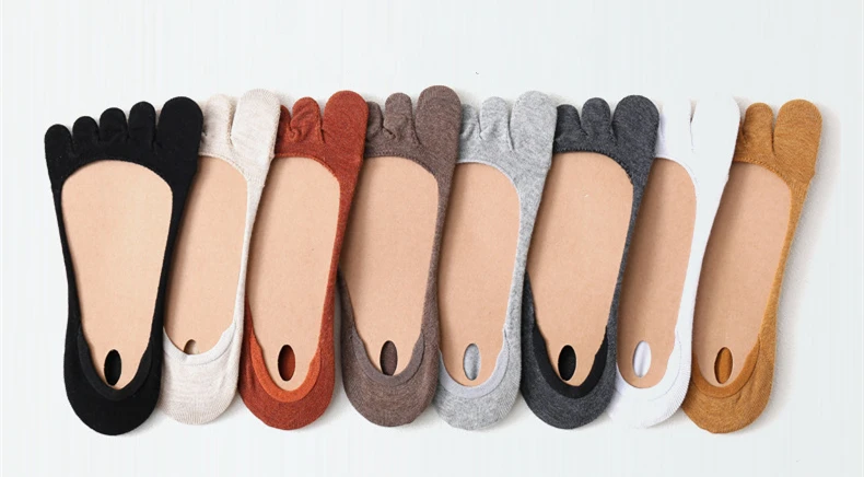 6 Paar Sommer-Zehensocken für Damen, einfache einfarbige, schweißableitende, antibakterielle, unsichtbare Mädchensocken, Laufsportsocken – Detail 7