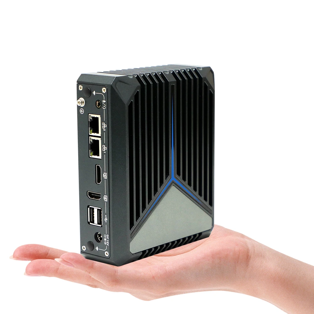 Mini PC Çift Ekran 2x COM RS232 6x USB DDR4 - alternate angle