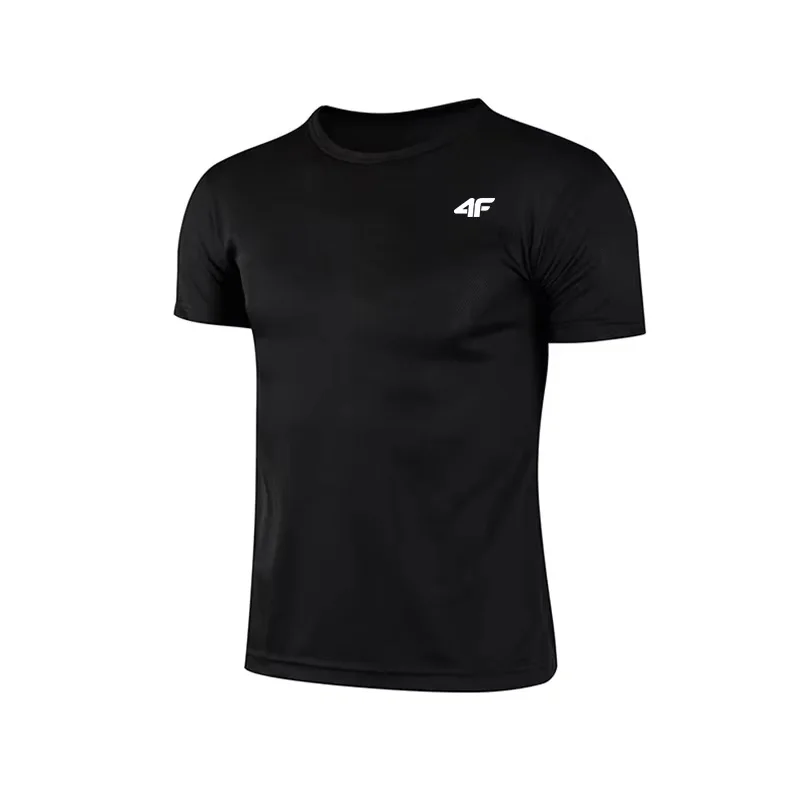 

Men Exercise Trainning T Shirt High Quality Breathable Summer Quick Dry Short Sleeved Tops Marathon Gym Fitness Basketball Tees