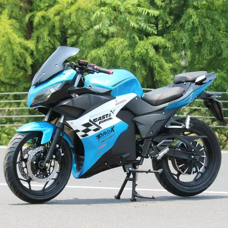 2025 High-Performance 5000W Racing Electric Motorcycle 72V100A Lithium Battery with 8000W Power Range Reaches 120km/h