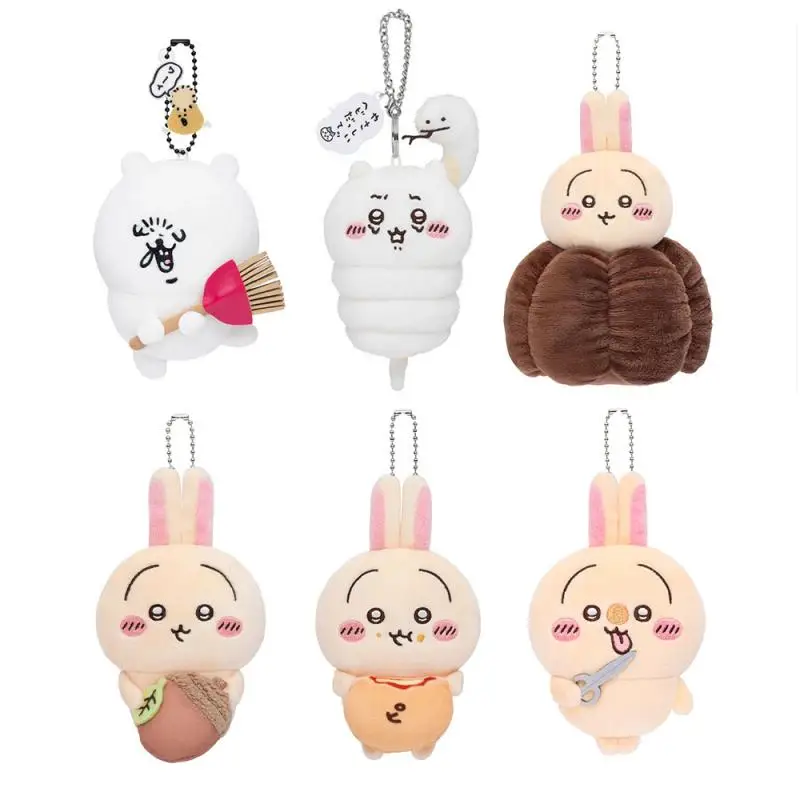 

NEW 11CM Kawaii Chikawas Hachiware Usagi Plush Keychain Pendant Soft Stuffed Cute Cartoon Plush Doll Toy Bag Pendant Gift