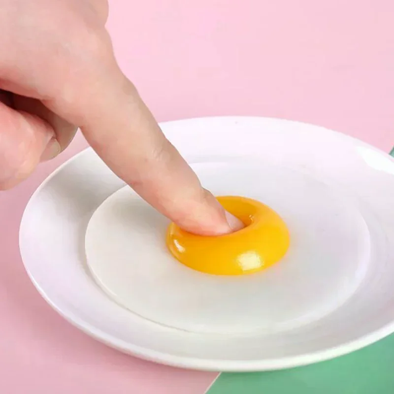 Crianças espremendo ovo escalfado amassar brinquedo omelete anti-stress adultos crianças brinquedo de cura