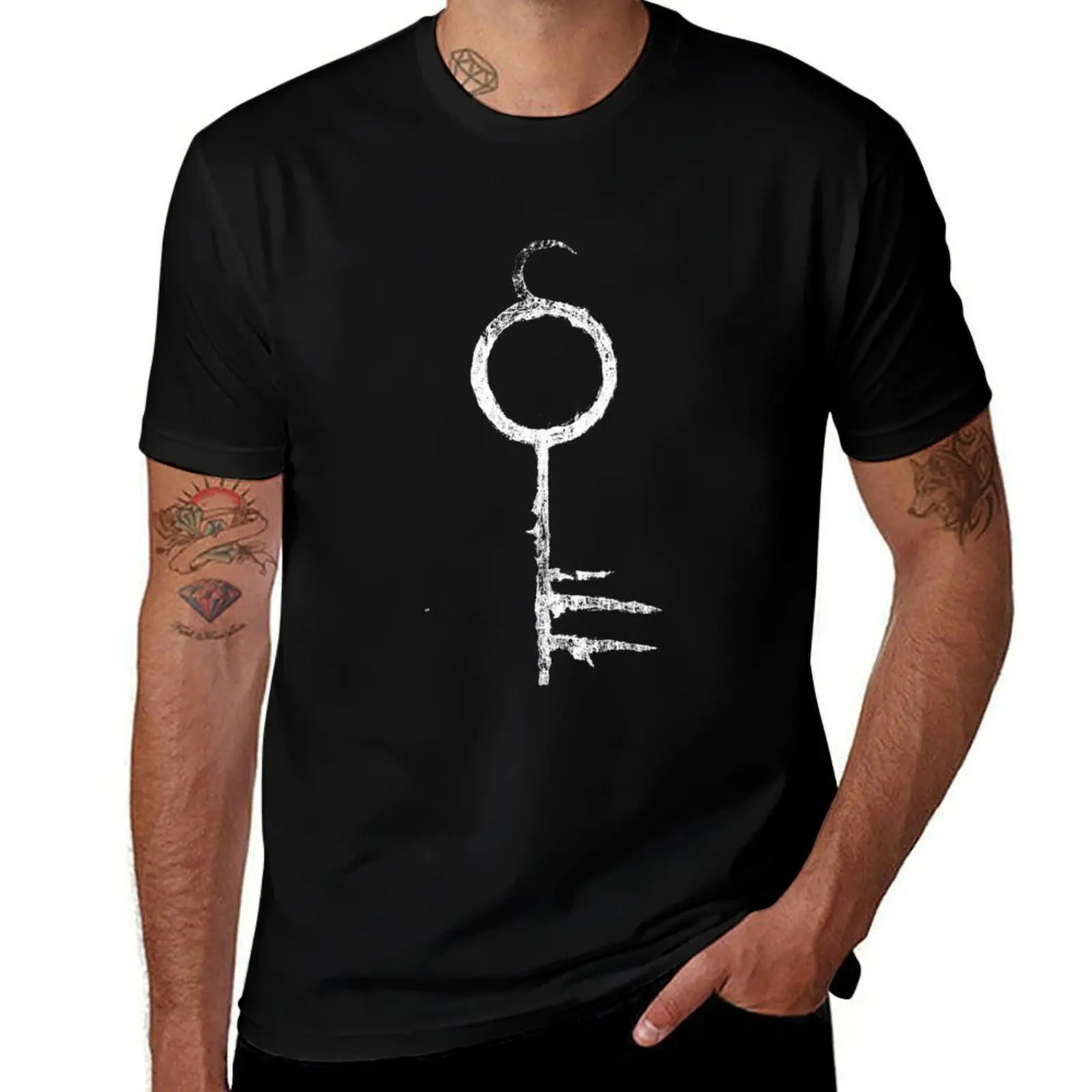 

The Infernal Key (white) T-Shirt t shirts with prints man t shirt cotton high quality T-Shirt