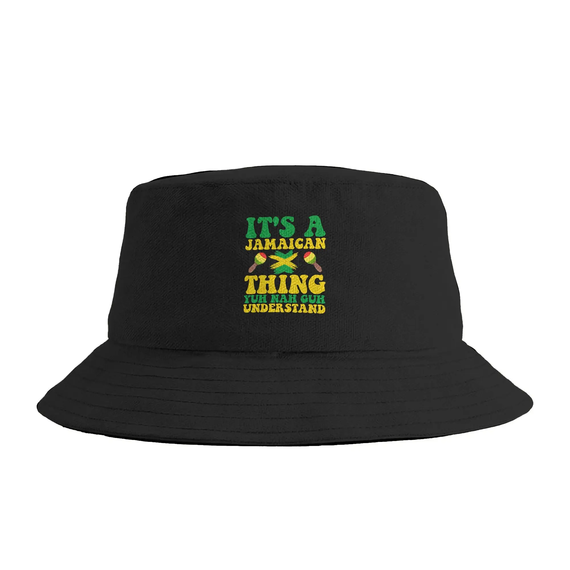 Men Women ITS A Jamaican Thing YUH Nah GUH Understand Jamaican Roots Bucket Hat Breathable Fisherman Hats Hip Hop Design Sun Hat