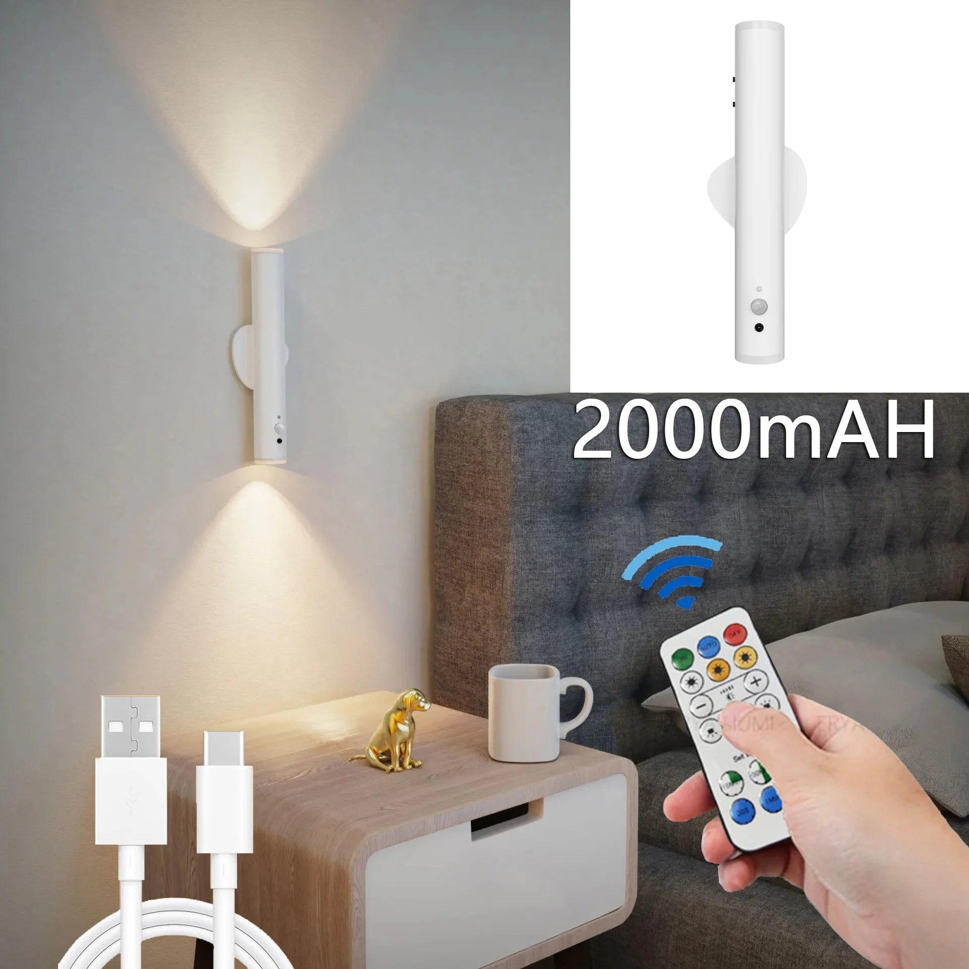 New Rechargeable Wall Lamp Human Body Sensor Rechargeable Magnetic Wall Lamps On Battery Wireless Wall Lamps