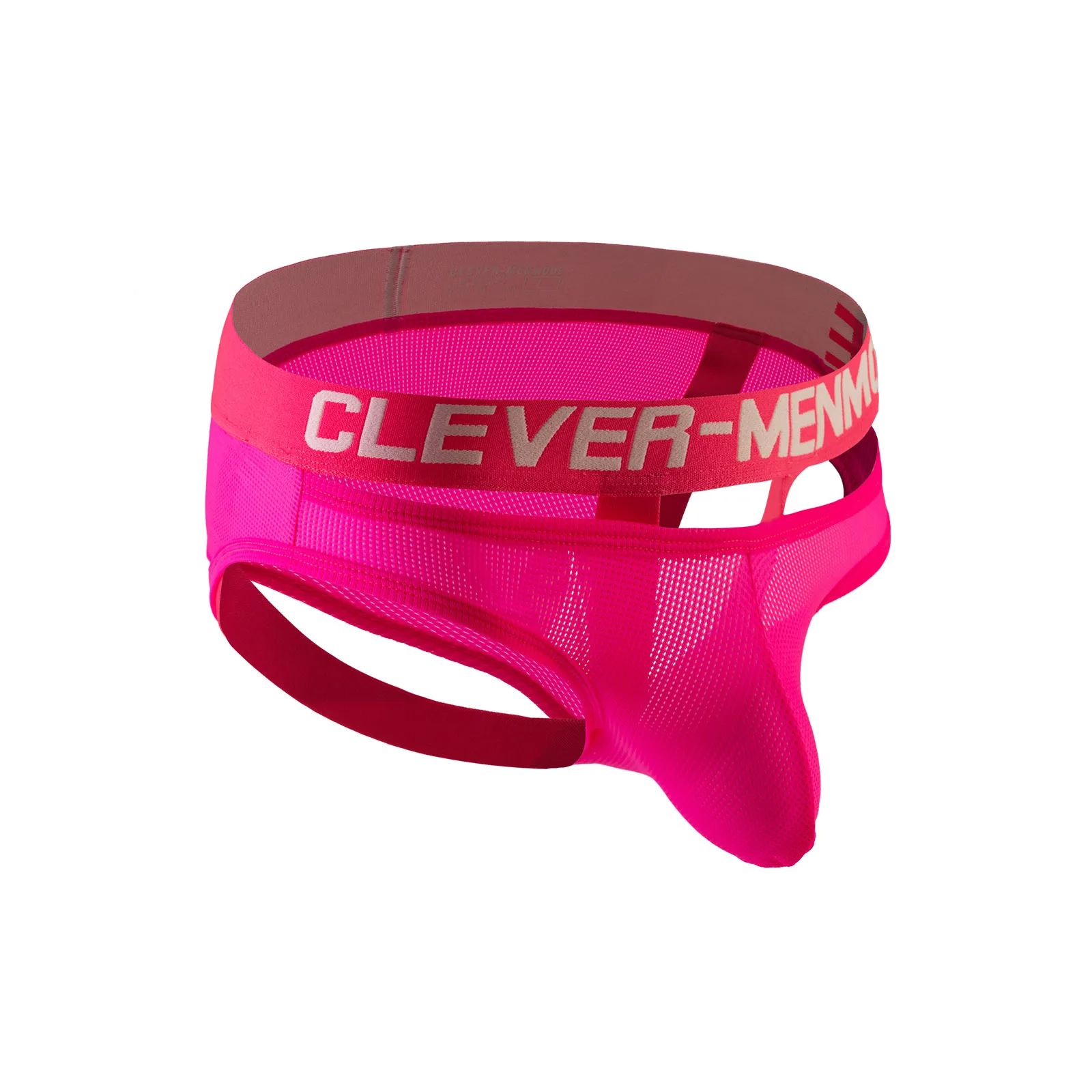 CLEVER-MENMODE Men Cockstrap Lingerie Penis Ring Briefs Sexy Jockstrap Underwear Mesh Sheer Panties Cockring Bikini