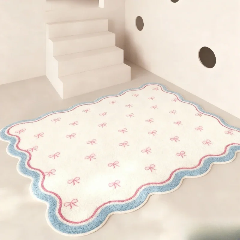 Irregular Shape Bedroom Decor Carpet Large Area Carpets for Living Room Fluffy Soft Bedside Floor Mat Thick Plush Cloakroom Rug