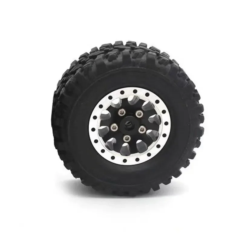 4 قطعة محور عجلات Beadlock المعدني حافة العجلة والإطارات المطاطية ل WPL C14 C24 B14 B24 B36 MN D90 MN99S RC قطع غيار السيارات #5