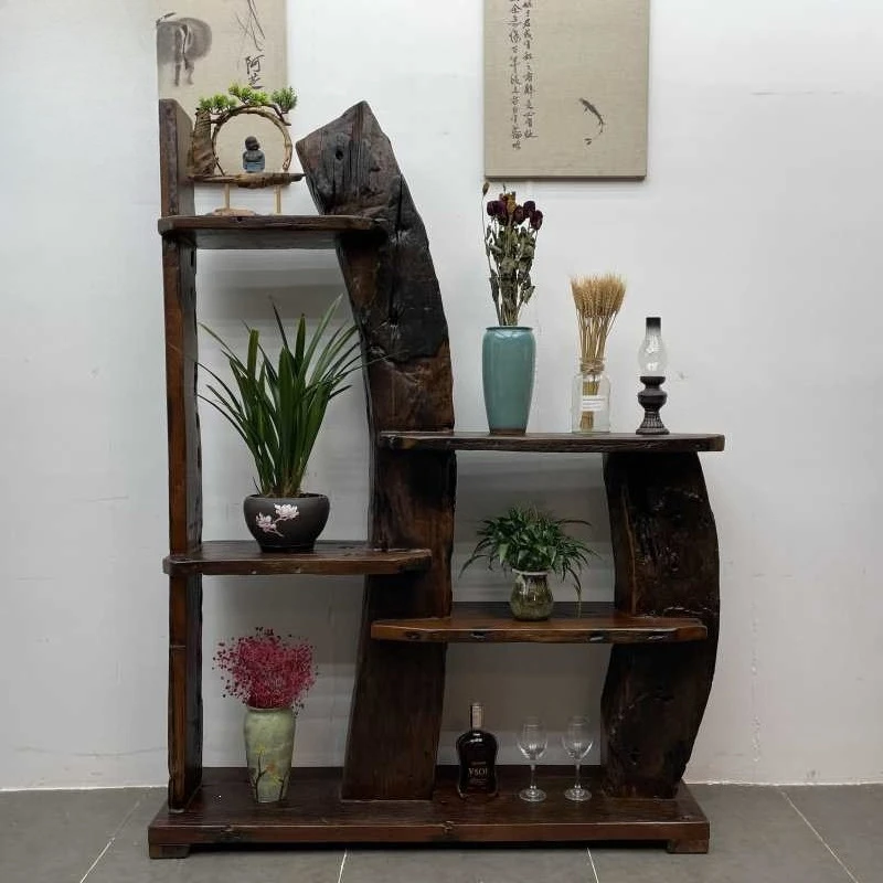 B & B ancient frame, natural living room partition frame, office flower stand