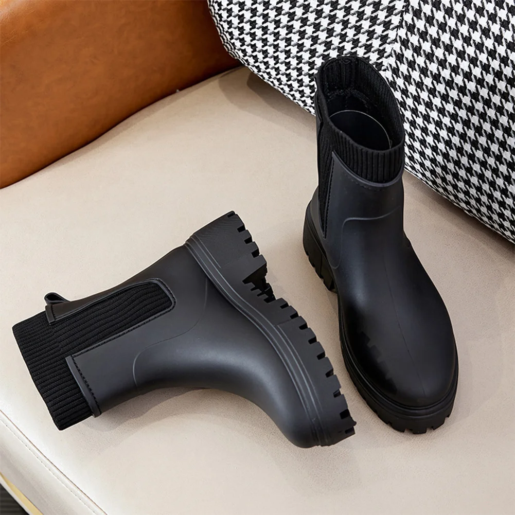 Women's Rain Boots Waterproof Wellington Boots Garden Shoes Chelsea Rain Boots Rain Shoes for Outdoor