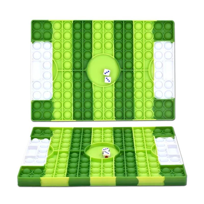

Рельефная игрушка-непоседа, нажимной пресс, пузырьковая сенсорная игра для стресса для детей, интерактивная силиконовая радужная шахматная доска для родителей и детей