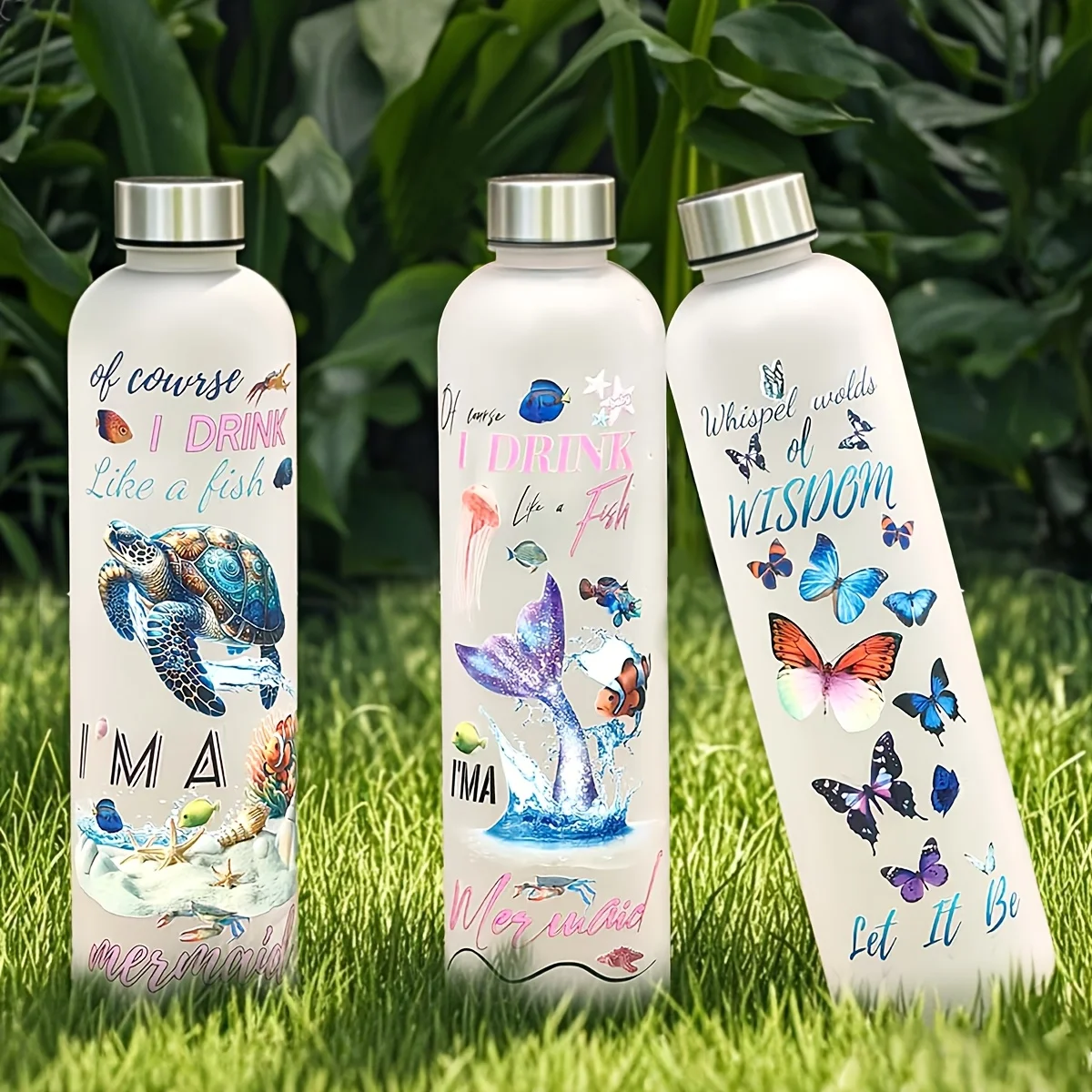 

1pc 1000ML small cup series plastic water bottle, a variety of styles to choose from, suitable for outdoor sports, cycling