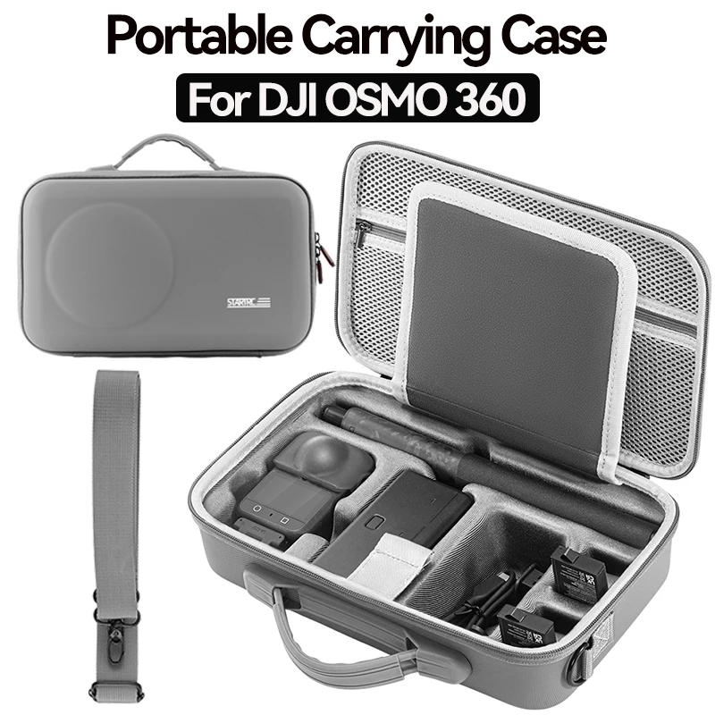 

Сумка для хранения для DJI OSMO 360, интегрированный чехол для переноски, дорожная водонепроницаемая сумка из искусственной кожи, коробка с плечевым ремнем, аксессуары