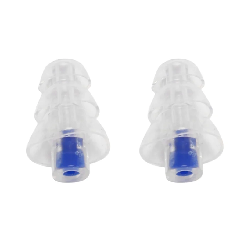 ABZZ-2X 27Db Silicone Earbud Musician Filter Earplugs Noise Reduction Cancelling Hearing Protection Earbud Reusable (Blue)