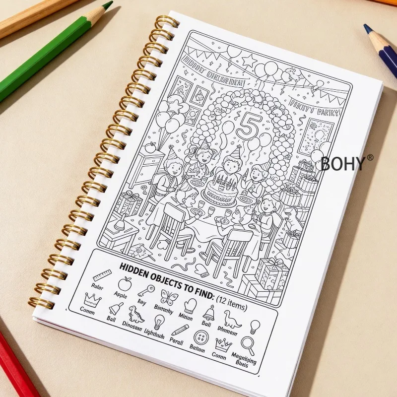 1 Puzzlespielbuch, geeignet für Erwachsene/Jugendliche zur Stresslinderung, mit reichhaltigen handgezeichneten Szenenmustern, insgesamt 25 Seiten im A5-Format – Detail 3