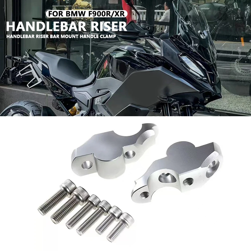 New Motorcycle Accessories Handlebar riser For BMW F900R F900XR Silver Handlebar Riser Bar Mount Handle Clamp F 900 XR F 900 R