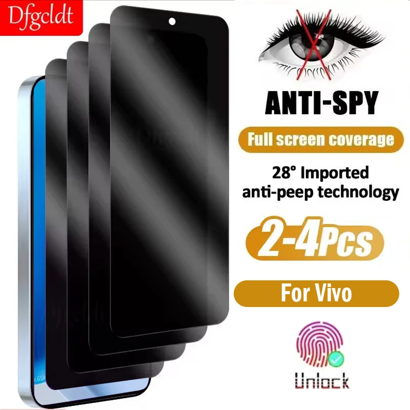 

2-4Pcs Anti-spy Tempered Glass for Vivo iQOO Neo11 10 Pro+ Privacy Screen Protector Anti-Scratch Support Fingerprint Unlock Film