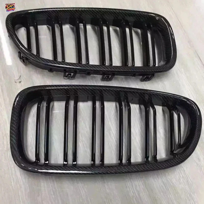 

Для BMW F10 M5 и 520 528 535 550 Седан и Универсал 2010-2016: Передняя решетка радиатора (ноздри) из карбона и ABS