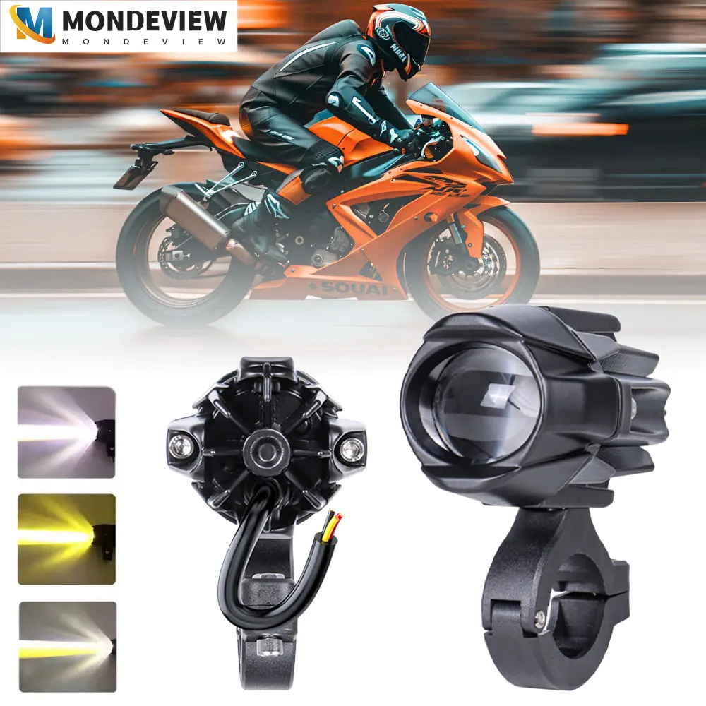 MONDEVIEW motorcycle 6000K spotlight 6000LM auxiliary fog lights 60W car driving lights suitable for Jeep off-road vehicles SUV