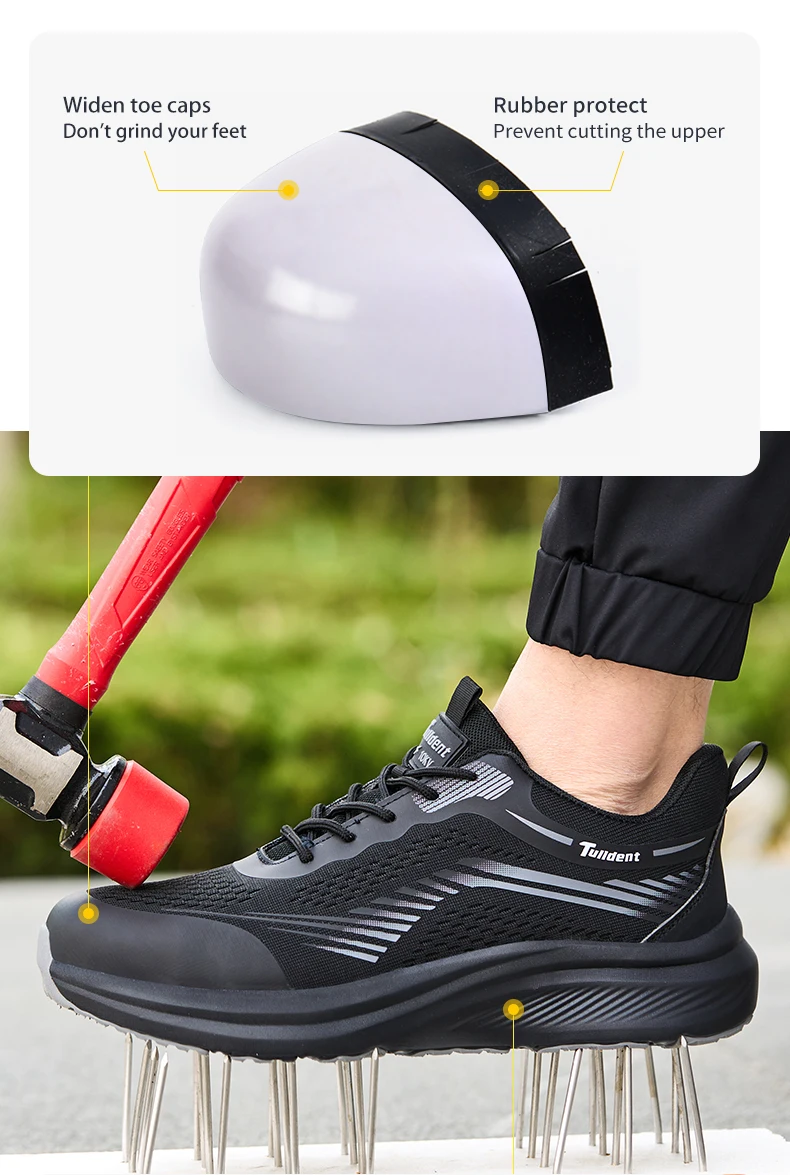 Sicherheitsschuhe, Arbeitsschuhe mit Schutz gegen Quetschungen und Durchstiche, Isolierte Schuhe, Leichte und Modische Schutzstiefel – Detail 5