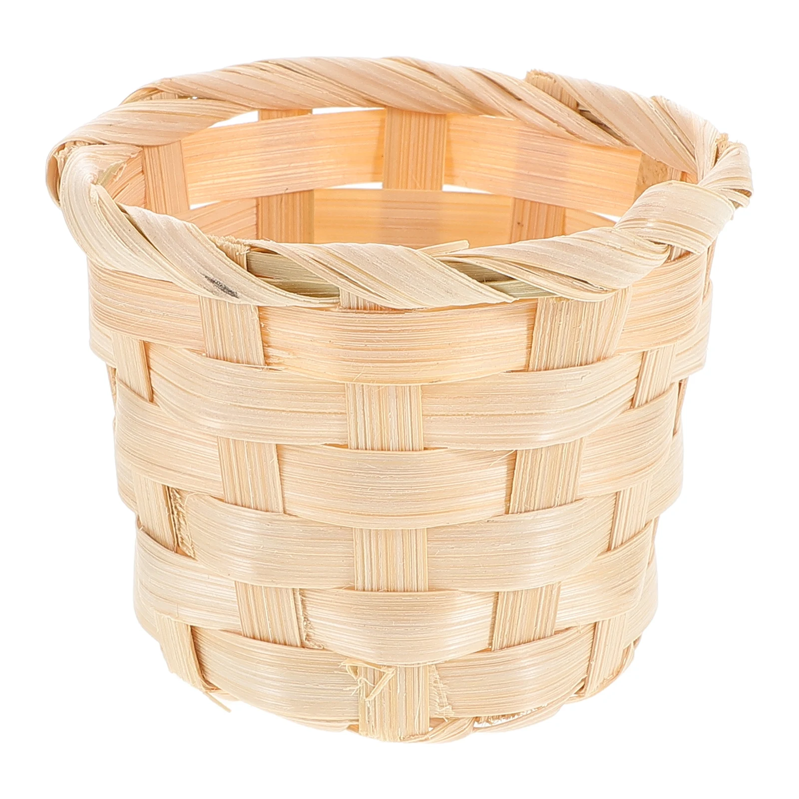 

Bamboo Storage Basket Garden Indoor Outdoor Wall Decoration Weaving ganizer Rattan Plant Box Straw Basket Desktop