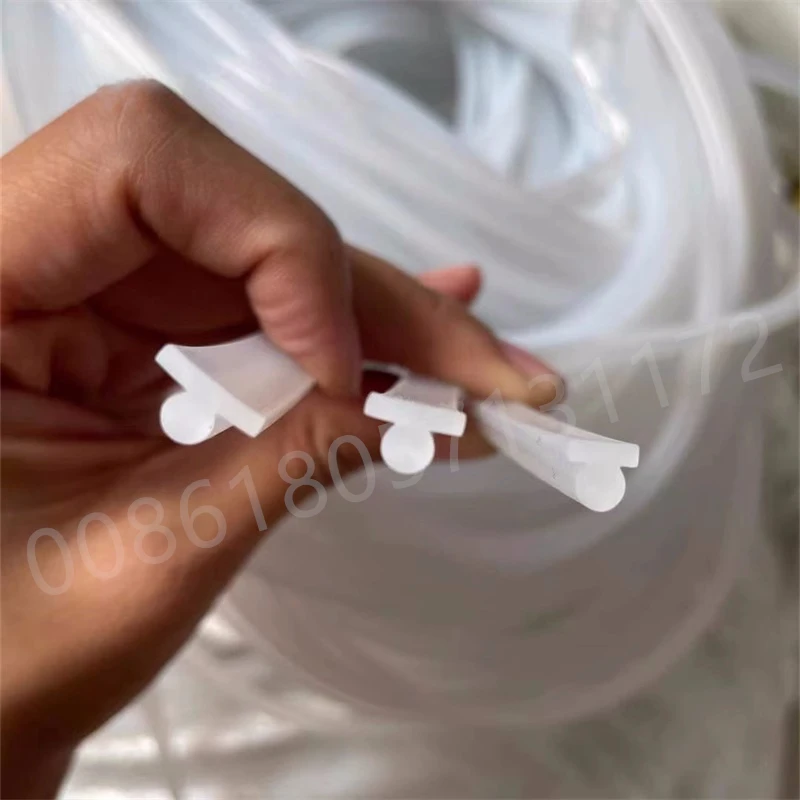 Silicone T-Shape Sealing Strip,High-Temperature Resistant, Weatherproof Gap Cover for Doors,Windows,Equipment,Solar, Translucent