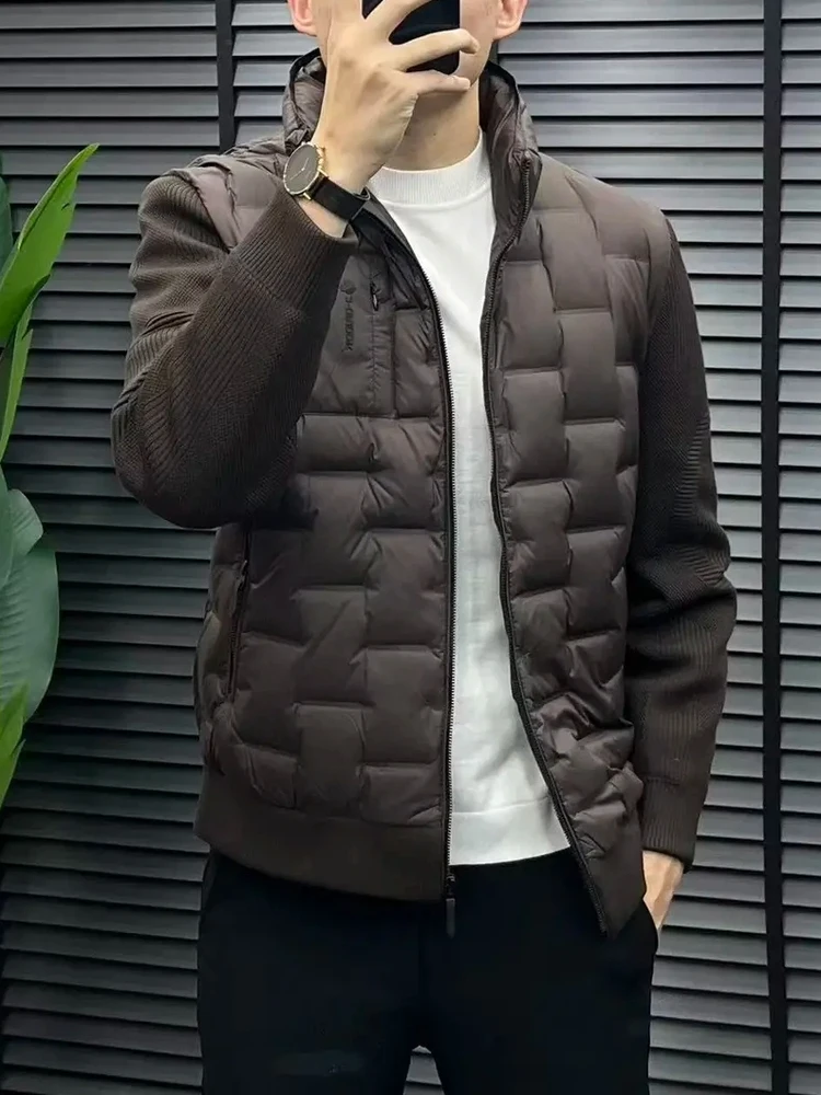 

Ele Men's Stand Collar down Jaet Premium Quali Autumn Winter New Arrival Faionable Sli Personali Outerwear