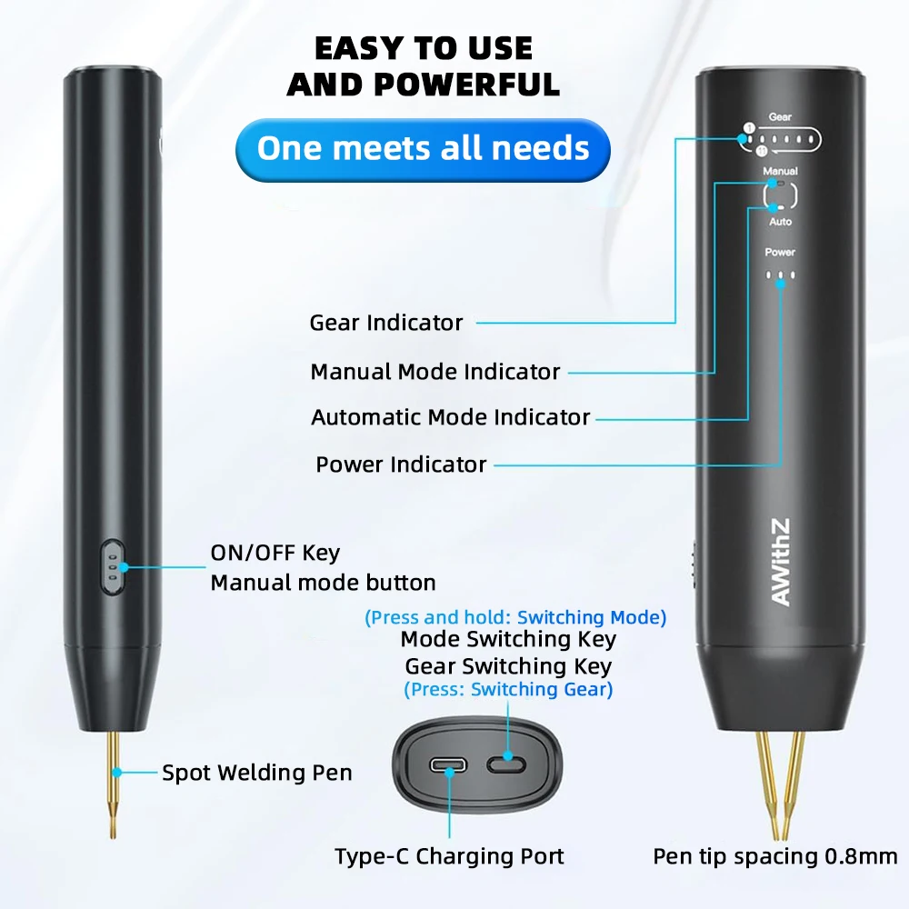 Awithz Portable Battery Spot Welder DIY Mini Welding Machine 18650 Battery Pack Nickel Strip and Nickel Belt Welding Tool