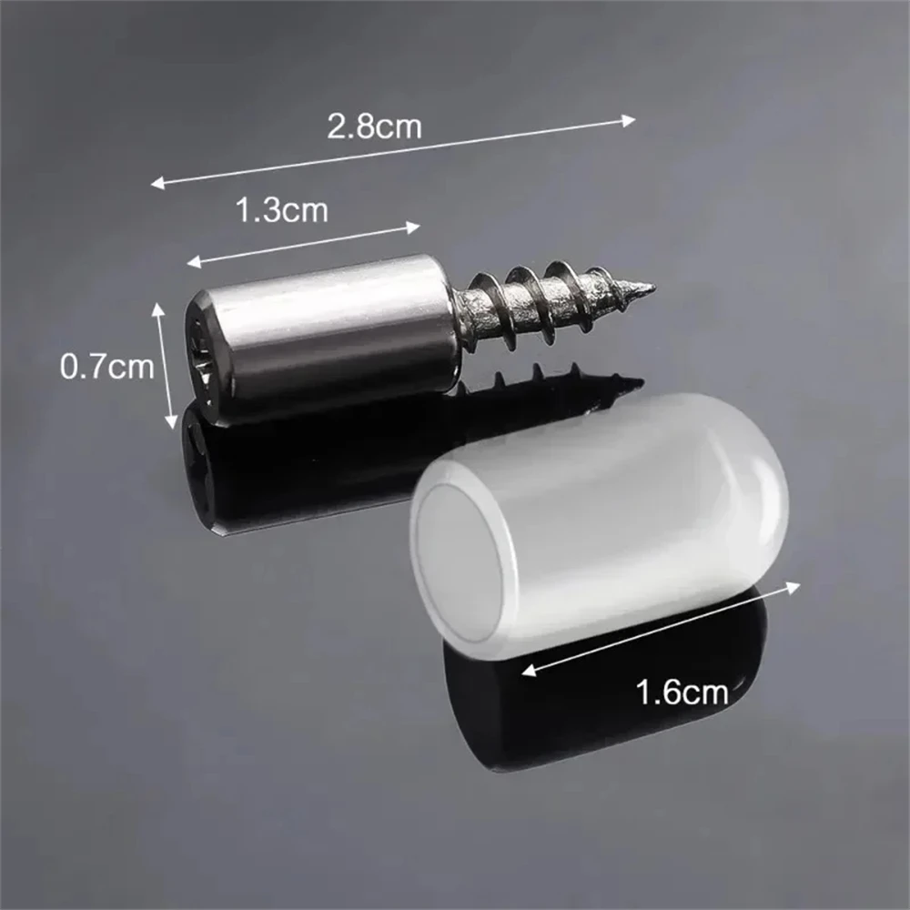 50/10PCS Self Tapping Screw Layer Plate Holder Wardrobe Septum Brackets Fixed Screw Shelf Support Pegs with Non-Slip Sleeve image 6