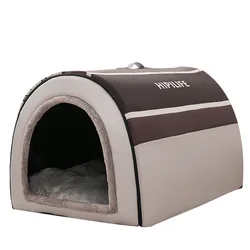 Cama fechada dobrável para animais de estimação, Dog House, Cat Bed, Dog Villa, Sleep Kennel, Removable Nest, Warm Sofa, Pet Supply, Winter