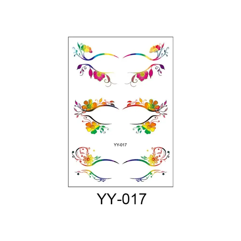 Waterproof and Sweat-proof Eye Tattoo Stickers European Style Rice Paper Material Disposable Tattoo Stickers Color Brow Stickers