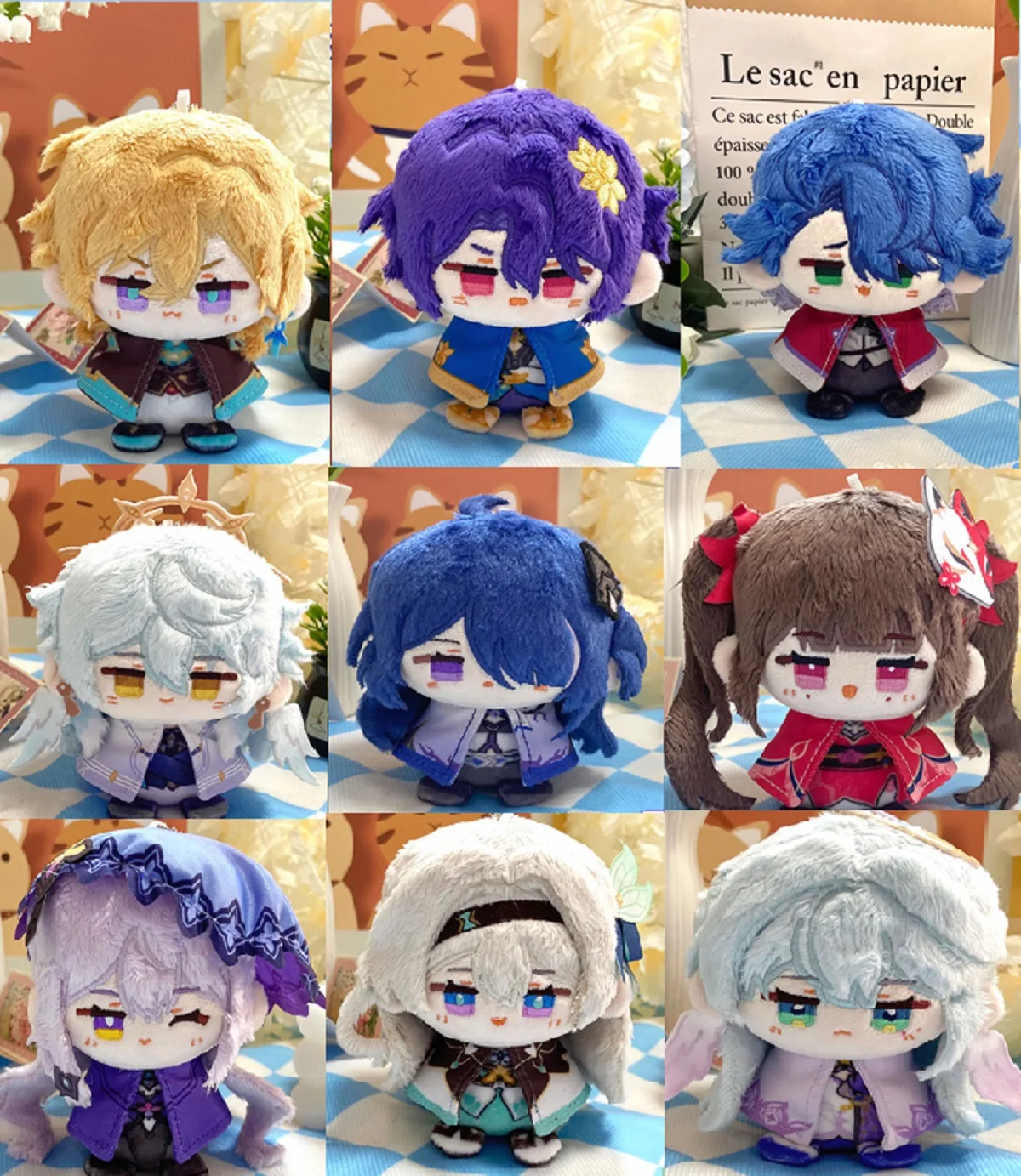 Honkai: Star Rail Sampo Koski Aventurine Veritas Ratio Sunday Sparkle Acheron Stuffed Plushie Plush 10cm Doll Toy Keychain