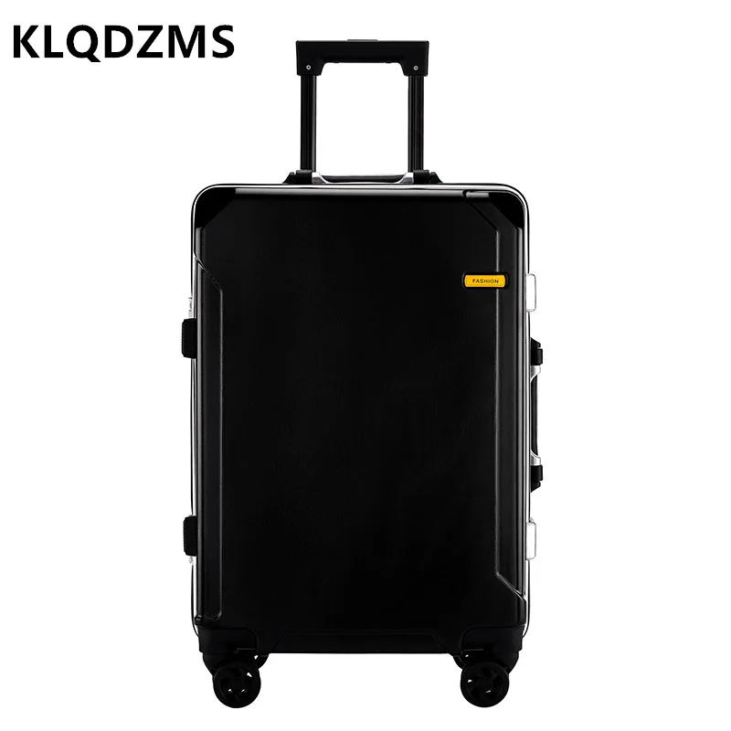 KLQDZMS-Bagagem de Viagem, Caixa de Embarque Feminino com Rodas, Trolley Case, Mala de Estudante, ABS e PC, 20 "24" 26"