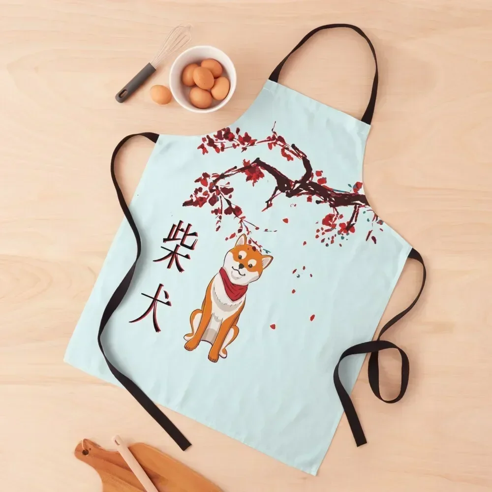 

cutest japanese shiba inu dog Apron Kitchen Man professional hairdressing manicurist kitchen girl Apron